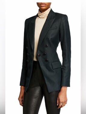 NWT Veronica Beard  $698 Houndstooth Leon Dickey Jacket blazer green black sz 18